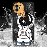 Astronaut 3D Liquid Silicone Case For iPhone