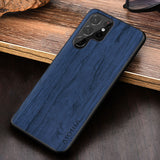Vintage Wood Pattern PU Leather Case for Samsung Galaxy