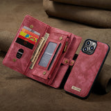 Vintage Multifunction Wallet Leather Case For iPhone