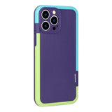 Color Border Grid Cooling Phone Case For iPhone