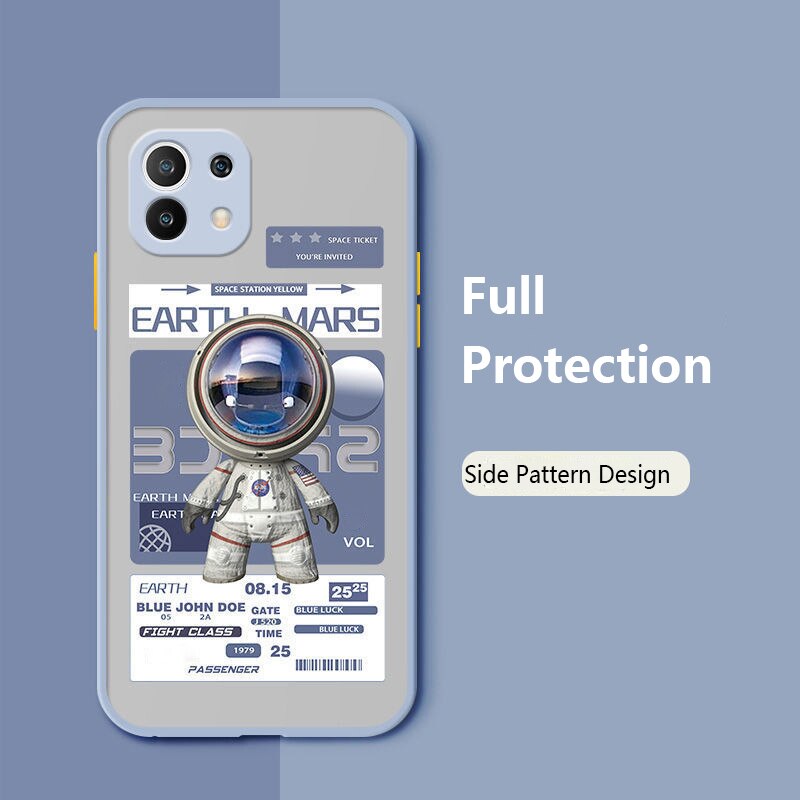 Cute Astronaut Matte Hard Case For iPhone