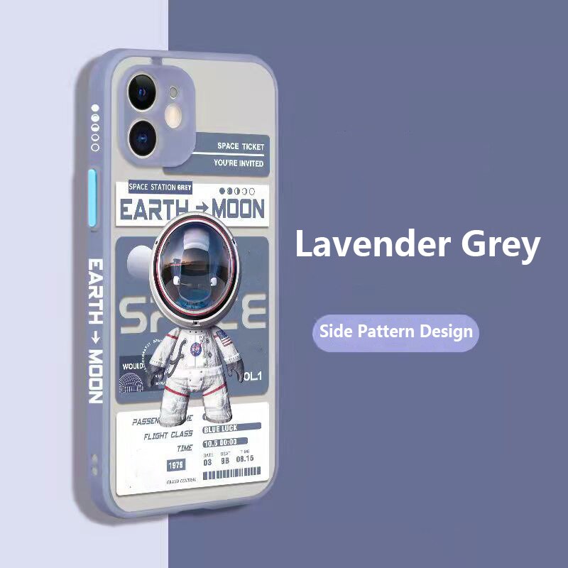 Cute Astronaut Matte Hard Case For iPhone