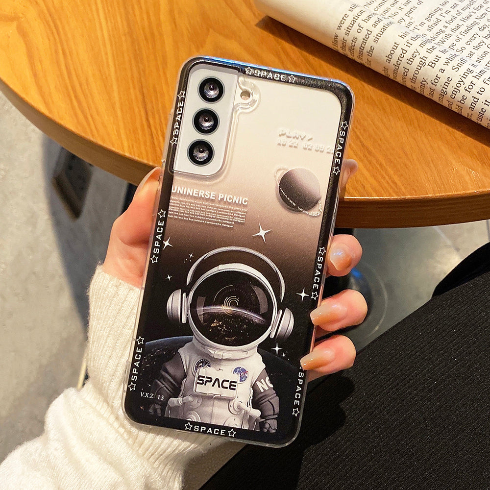 Cute Cartoon Astronaut Silicone Case For Samsung