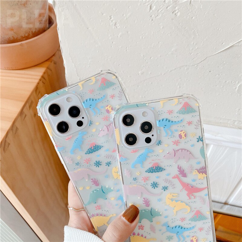Soft Cute Dinosaur Phone Case For Xiaomi.