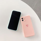 Cute Love Heart Frame Silicone Case For iPhone