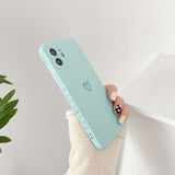 Cute Love Heart Frame Silicone Case For iPhone
