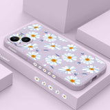 Daisies Among Grass Silicone Case For iPhone