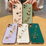 Electroplated Love Heart Case For iPhone