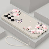 Flower Butterfly Silicone Case For Samsung Galaxy