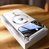 Large Window Magnetic Clear Case For iPhone