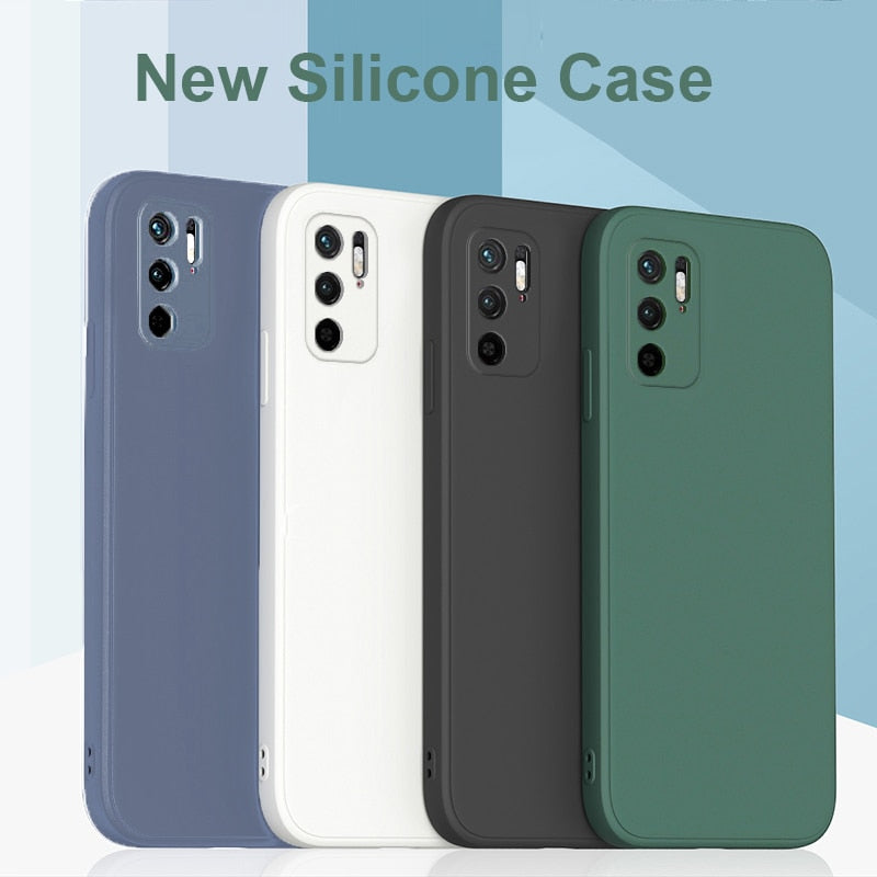 Liquid Silicone Matte Flat Edge Case For Xiaomi