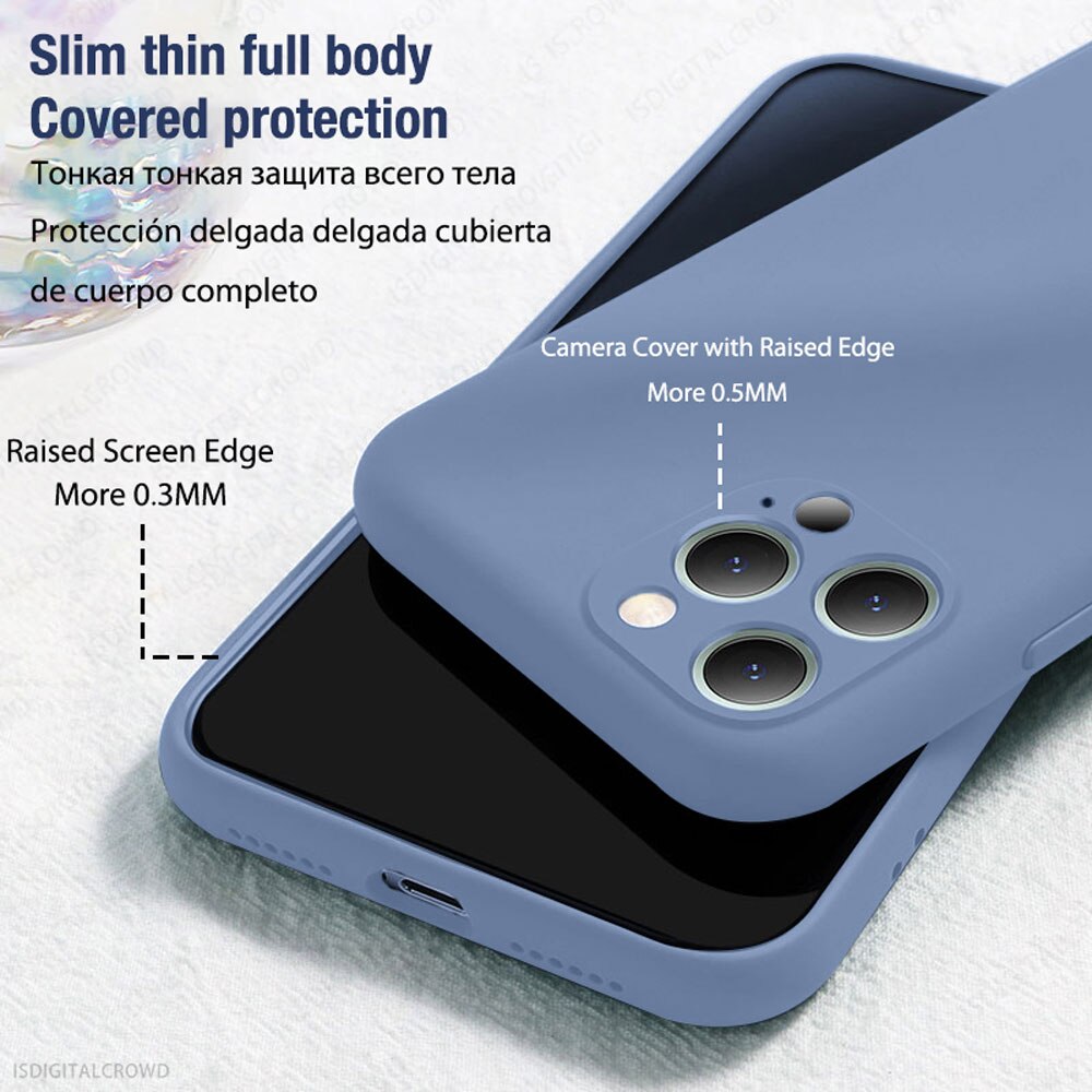 Liquid Silicone Full Cover Protective Case For iPhone