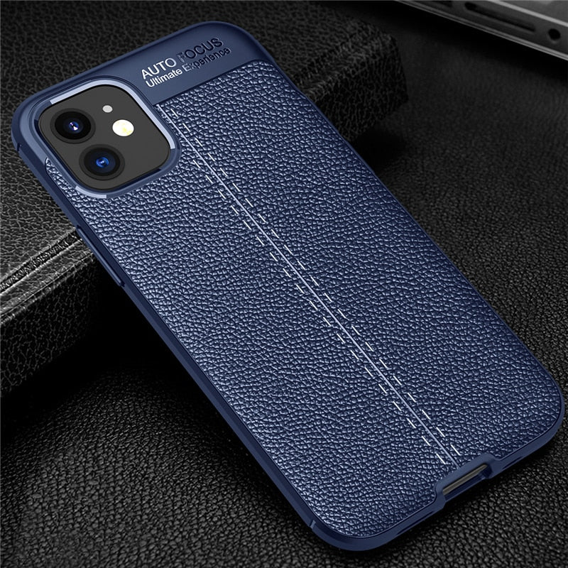 Capas Shockproof Bumper TPU Leather Case For iPhone.