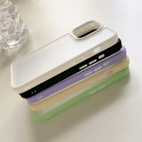 Candy Color Frame Transparent Case For iPhone