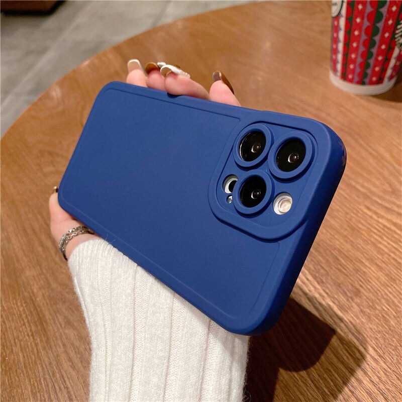 Lens Protection Soft Silicone Phone Case For iPhone