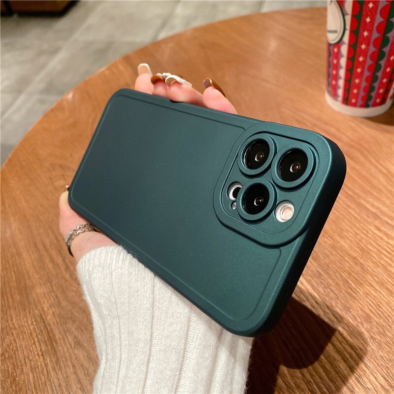 Lens Protection Soft Silicone Phone Case For iPhone