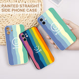 Smiley Rainbow Silicone Case for iPhone