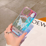 Butterfly Laser Colorful Plating Case for iPhone