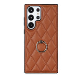 Ring Holder Kickstand PU Leather Case For Samsung