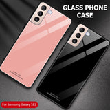Painted Tempered Glass Case For Samsung Galaxy