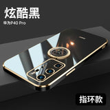Luxury Ring Holder Electroplated Case For Huawei