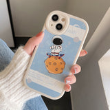 Cartoon Cute Astronauts Soft Case For iPhone