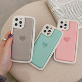Love Heart Lens Protect Soft Case For iPhone