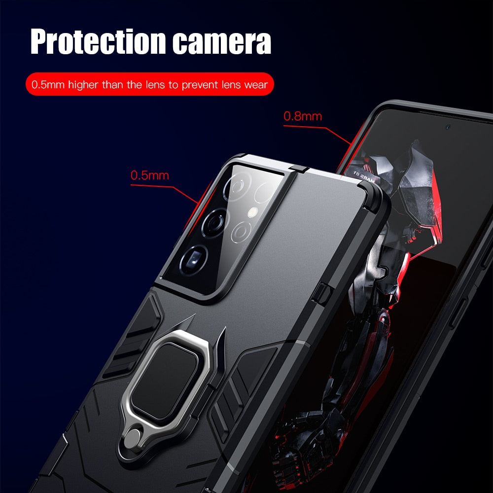Ring Stand Silicone Shockproof Case for Samsung