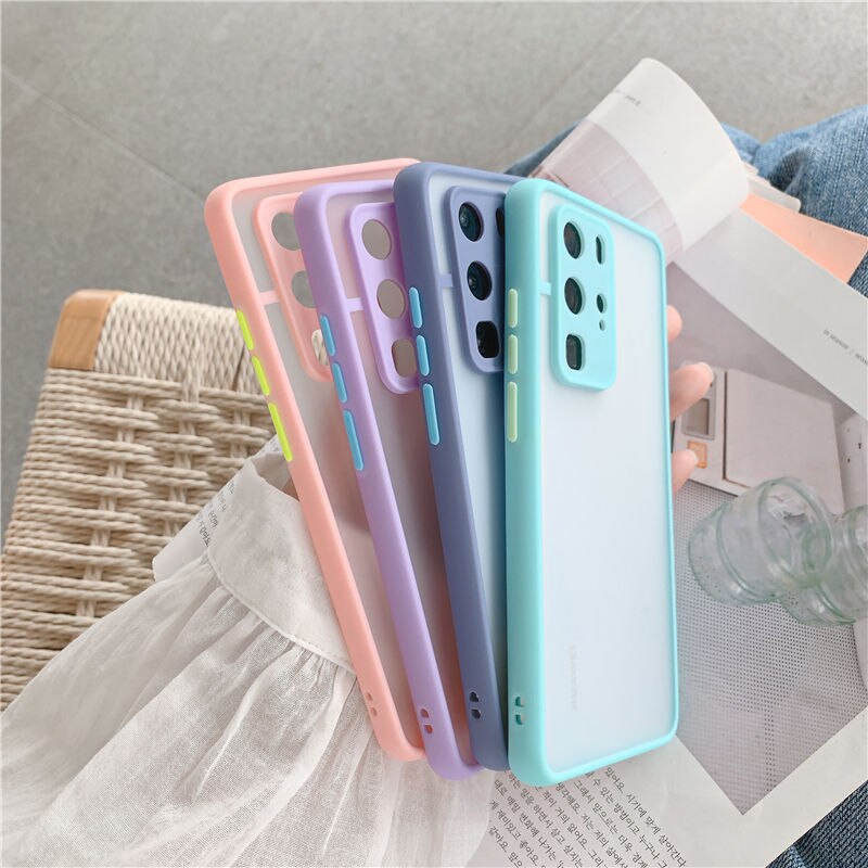 Soft Candy Color Shockproof Camera Protection Case For Huawei