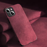 Lens Protection Leather Silicone Case For iPhone