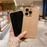 Leather Texture Shockproof Case For iPhone