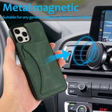 Luxury Card Holder Metal Magnetic Case For iPhone