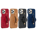 Wrist Strap Leather Case For iPhone