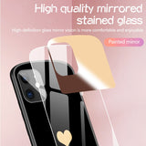 Cute Oval Heart-shaped Glass Case For iPhone