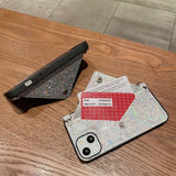 Shiny Wallet Card stand Soft Case for iPhone