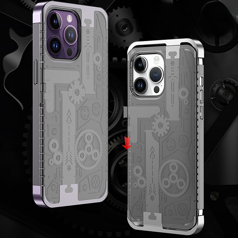 Heavy Duty Metal Armor Phone Case For iPhone