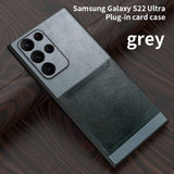 PU Leather Card Pocket Case For Samsung Galaxy