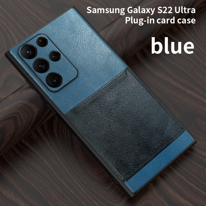 PU Leather Card Pocket Case For Samsung Galaxy