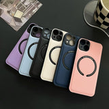 Magsafe Compatible PU Leather Case for iPhone
