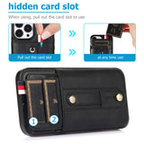 Wallet Card Slot Magnetic Leather Case For iPhone
