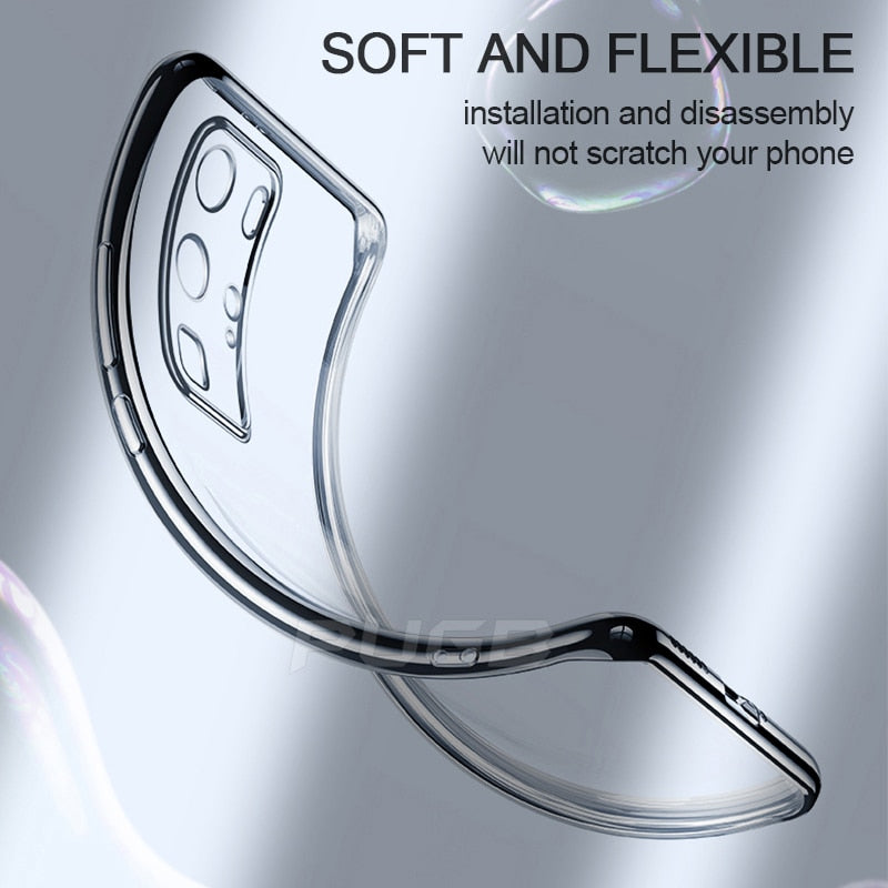 Luxury Transparent Soft Silicone Case for Huawei