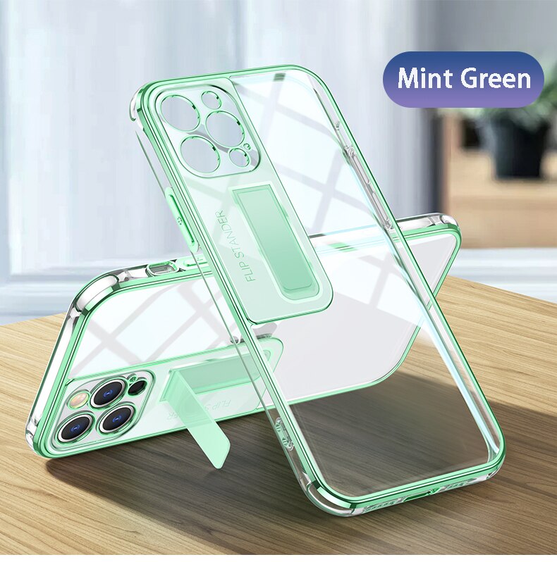 Luxury Plating Silicone Transparent Case For iPhone