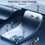 Square Silicone Transparent Case for iPhone