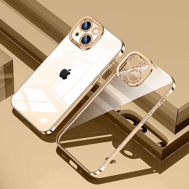 Square Silicone Transparent Case For iPhone