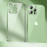 Luxury Plating Transparent Silicone Case For iPhone