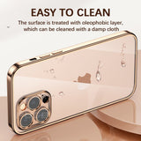 Luxury Plating Transparent Silicone Case For iPhone