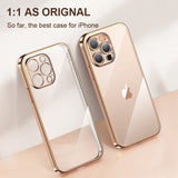 Plating Transparent Soft Case for iPhone