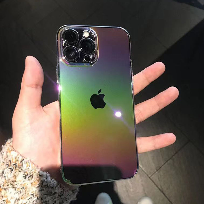 Rainbow Laser Transparent Soft Case for iPhone
