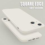 Square Edge Soft Silicone Phone Case For iPhone