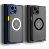 Magnetic Transparent Matte Case For iPhone
